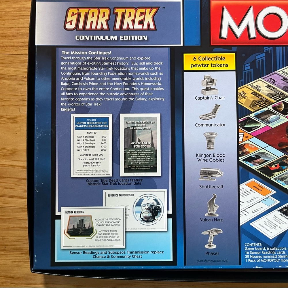 STAR TREK MONOPOLY CONTINUUM EDITION 2009 NEW - Picture 4 of 7